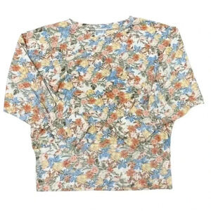 ANDTHEWHY Los Angeles Reverse Print Dolman Sleeve Floral Top Size Large Chic NWT